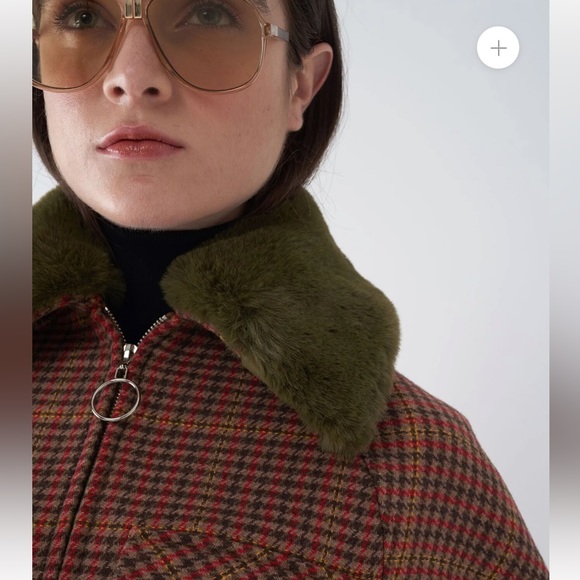 SOSKEN JADEN - HOUNDSTOOTH BOMBER JACKET - Picture 2 of 7